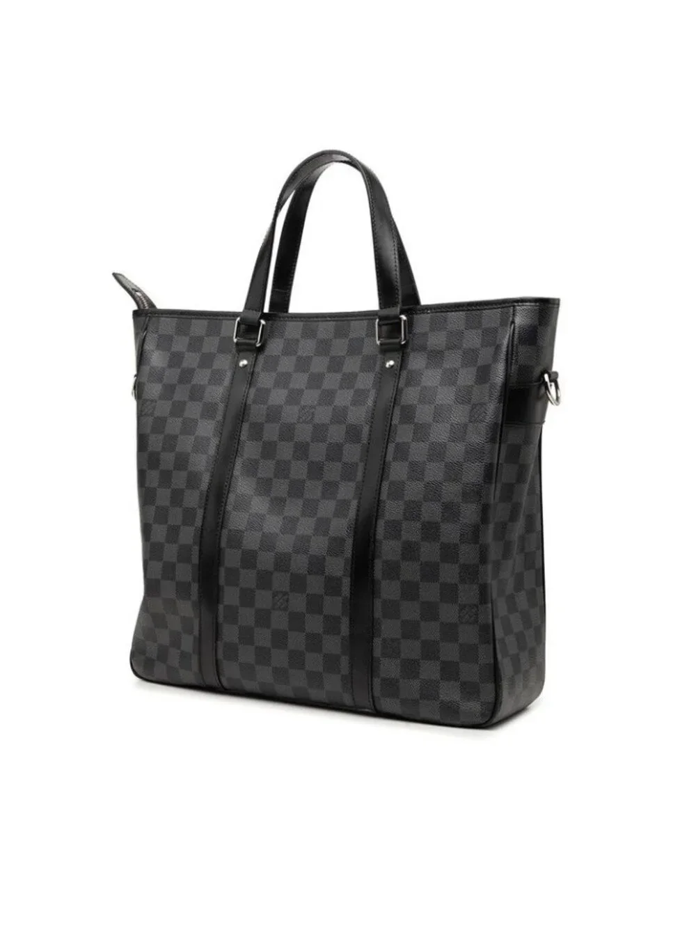 Louis Vuitton Damier Graphite Tadao Tote Shoulder Bag 2-Way Black Gray Leather